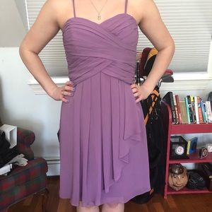 Lavender chiffon dress by David’s Bridal size 6